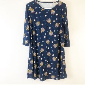 City Strats Navy Candle Long Sleeve Pajama size S